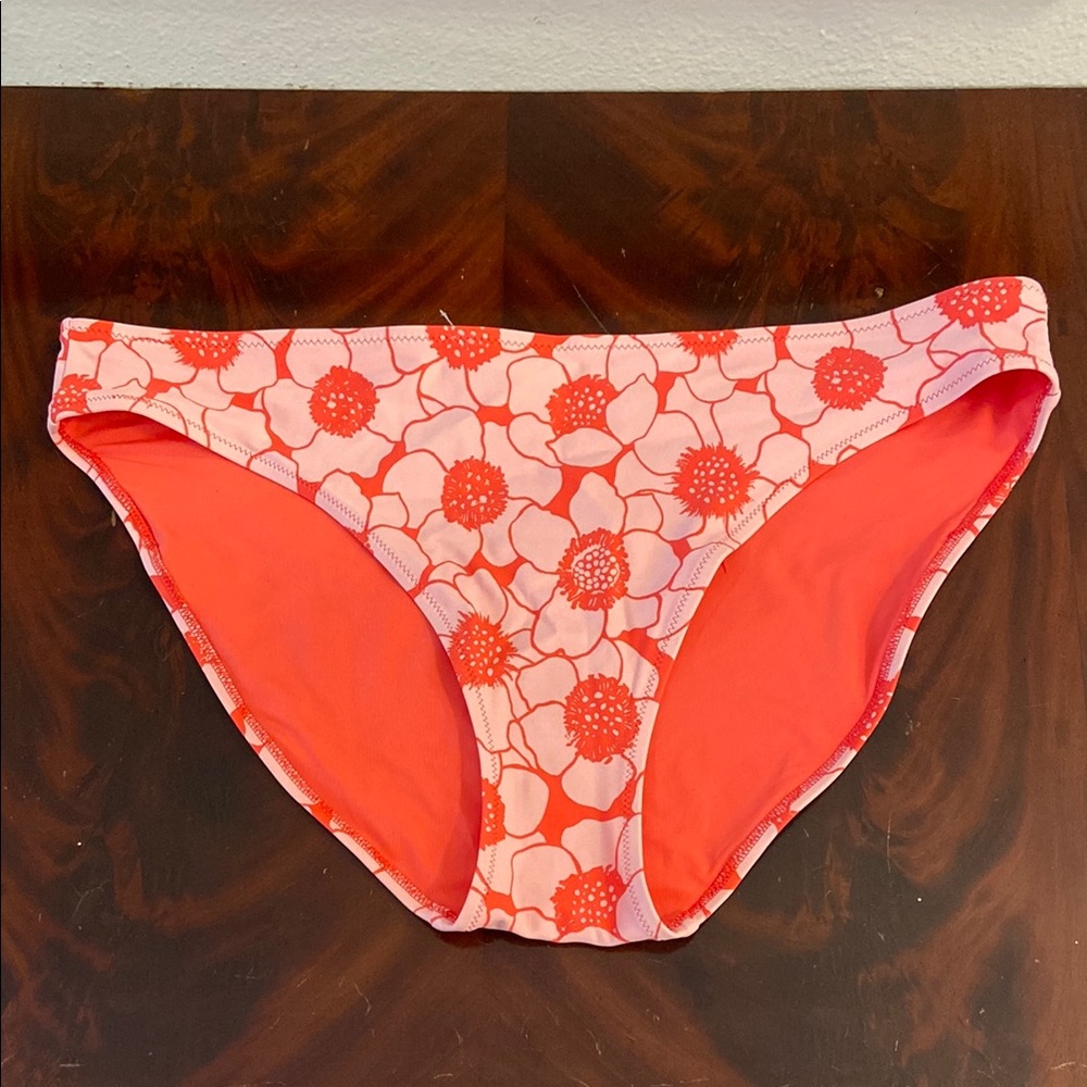 NWT Aerie Floral Bikini Bottoms Swim Coral Size Women XL